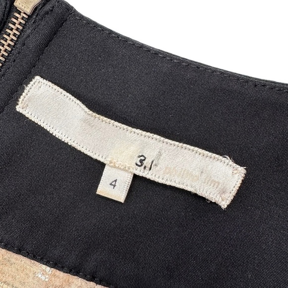 3.1 Phillip Lim mini cocktail dress black lace gold sequins 4 short sleeve - Picture 3 of 16